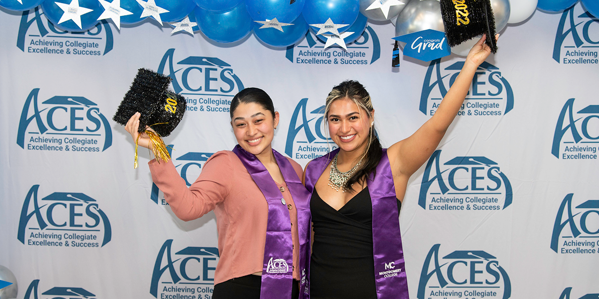 aces students talking at a graduation event