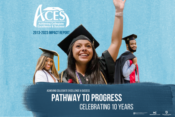 Cover Of Impact Report Featuring ACES Students At Graduation.