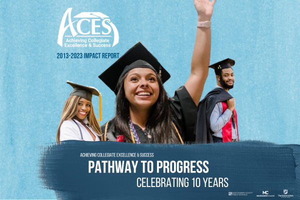 Cover of impact report featuring ACES students at graduation.